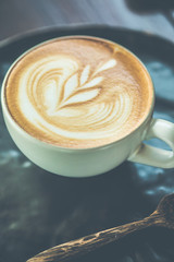 Coffee cup latte art