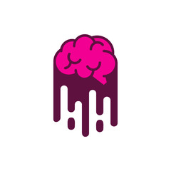 Brain Paint Logo Icon Design