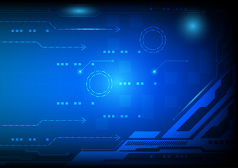 Blue color abstract background digital technology concept, vector illustration with copy space new design