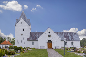 Fototapeta na wymiar Sankt Clemens Kirche auf Rømø