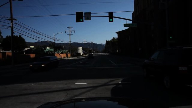 Driving northeast on West Alameda Avenue in Burbank, California; Disney Studios on right