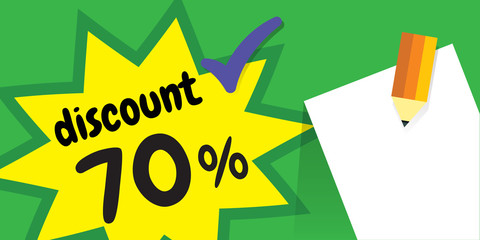 Sale poster with percent discount. vector. illustration. shopping. big sale. hot sale. super sale. background