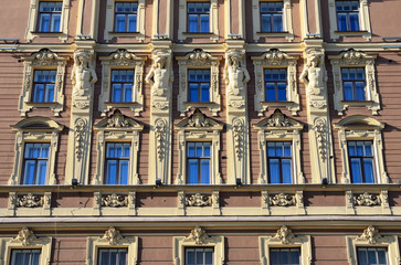 St. Petersburg, Russia. Fasade of the ьщттгьуте ща фксршеусегку - hotel 
