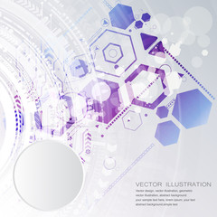 Abstract technological background with various technological elements. Structure pattern technology backdrop. Vector