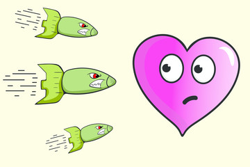 Warheads fly to heart