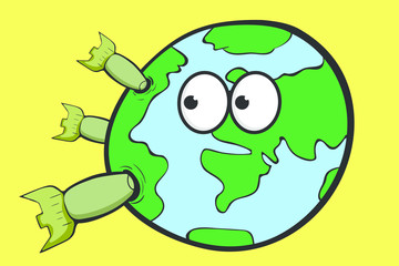 Obraz premium Warheads in the planet