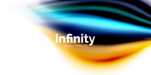 Vector 3d fluid colors wave background