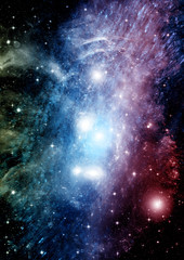 Naklejka premium galaxy in a free space