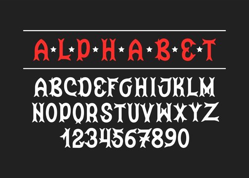 Hand Drawn alphabet. Modern vector font. Creative typeface.
