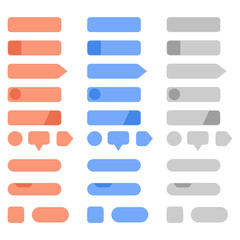 Interface menu buttons set. Collection of blank colored web buttons
