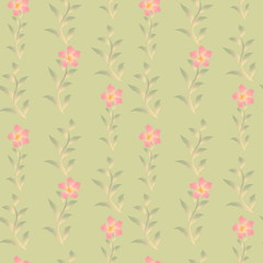 бесшовный декоративный цветочный узор винтажный текстура ткань розовые цветы
