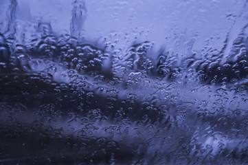  Rain drops on the glass