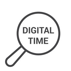 Timeline Concept: Magnifying Optical Glass With Words Digital Time
