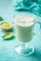 Green tea matcha latte