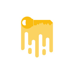 Key Paint Logo Icon Design