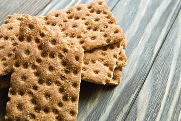 the loaves and the tape diet slim health on wooden background