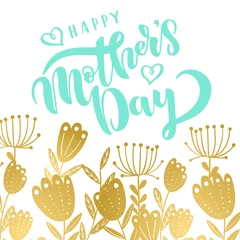 Fototapeten Happy Mothers Day Greeting Card Template © Viktorija