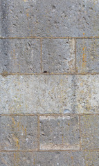 Old stone block wall