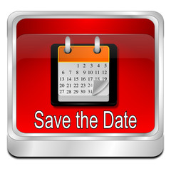 Save the Date Button - 3D illustration