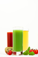 Various vegetable and fruit juice