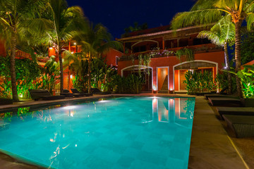 Pool in hotel on island Bali Indonesia