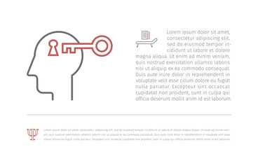 Opening mind concept. illustration