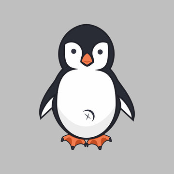 Vector illustration of Cute Penguin