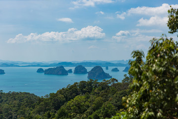 Obraz premium Aerial view of Ao Nang coastine in Krabi province, Thailand