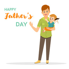 Father with his son. Father s day.Vector illustrationy