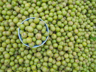 Phyllanthus emblica for sale in the market.