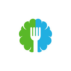Restaurant Brain Logo Icon Design
