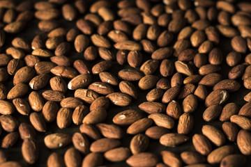 Close Up of Organic Roasted Almonds on a Pan