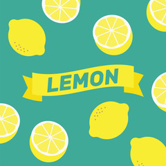 lemon pattern illustration vector. lemon background abstract. Yellow cartoon lemon pattern