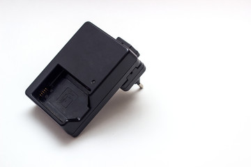 rechargeable for the camera battery on a white background