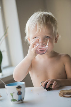 Boy drinking