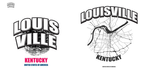Louisville, Kentucky, two logo artworks
