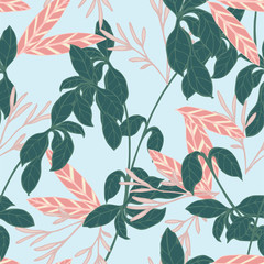 Abstract elegance seamless pattern with floral background.