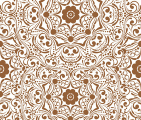 floral pattern motif coloring a mandala drawn with a pen. gold, yellow and white. Ethnic, fabric, motifs. Vector, abstract mandala flower. Decorative elements for design. EPS 10.