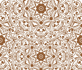 floral pattern motif coloring a mandala drawn with a pen. gold, yellow and white. Ethnic, fabric, motifs. Vector, abstract mandala flower. Decorative elements for design. EPS 10.