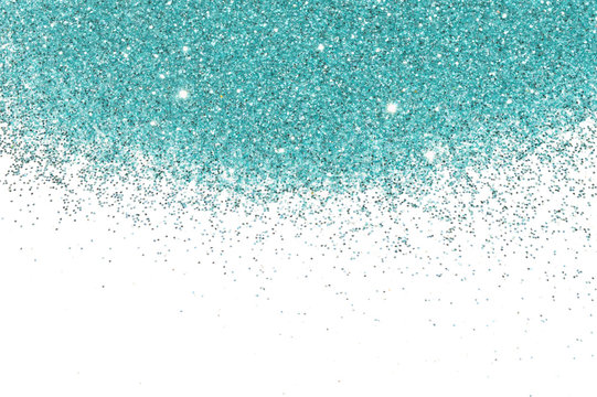 Blue glitter sparkle on white background, decoration, fashion, holidays
