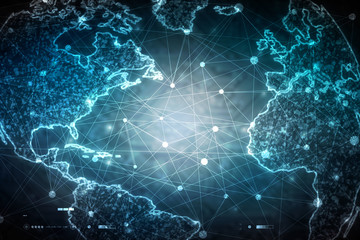 
2d illustration technology background