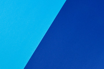 Two tone of blue colored paper background