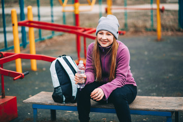 Young woman sportswoman.