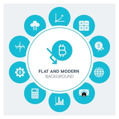 business, money, charts Infographic Circle fill Icons Set. Contains such Icons as  business,  website,  elements,  background,  pattern,  illustration,  banner and more. Fully Editable. Pixel Perfect