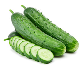 Cucumber isolated on a white