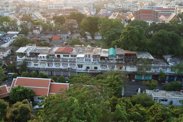 Bangkok panorama from Golden Mountain temple