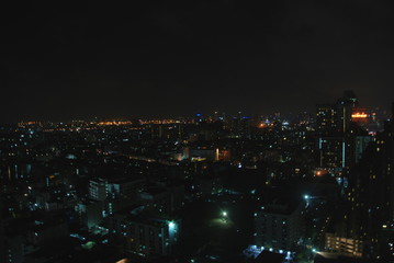 Obraz premium Cityscape of night Bangkok, view from the top