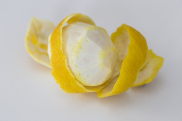 Fototapeta na wymiar Isolated lemon on the white background.
