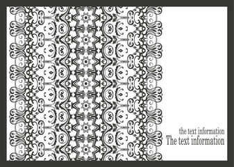 Beautiful black and white seamless pattern background. Ethnic striped pattern. Handmade. Indian, Arabic, Islam motifs of the Ottoman. EPS 10.