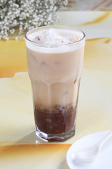 red bean milk tea